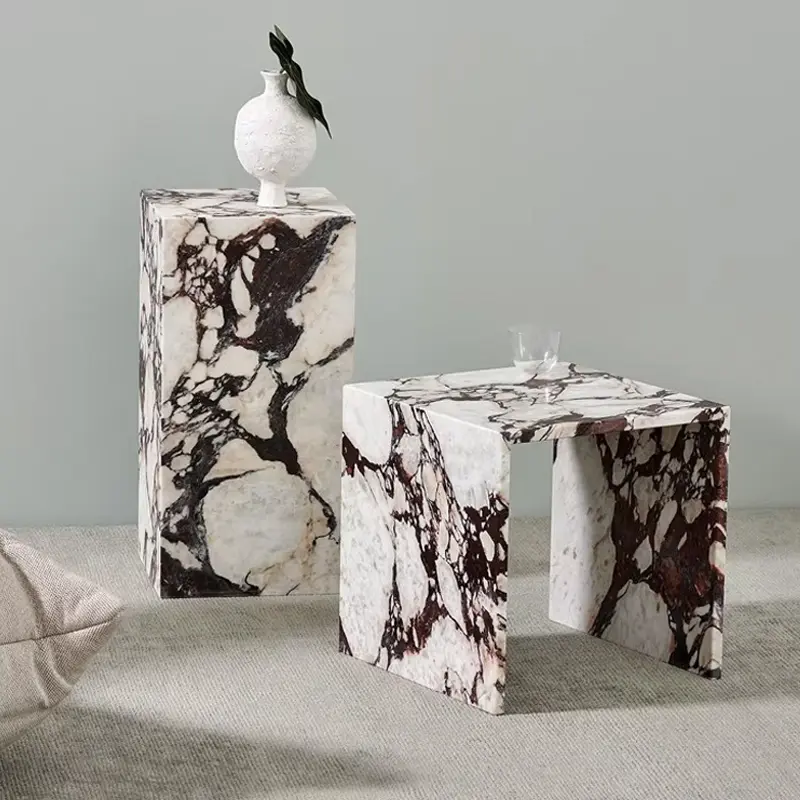 Calacatta Viola Marble Side Table Manufacturer