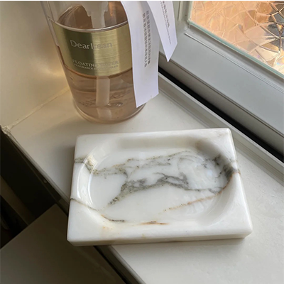 Custom size carrara marble soap dish 2