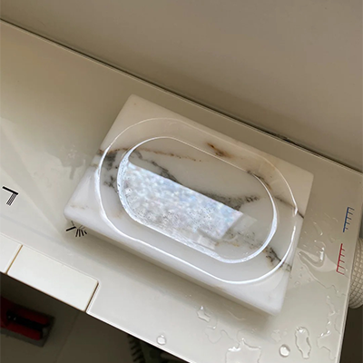 Custom size carrara marble soap dish 3