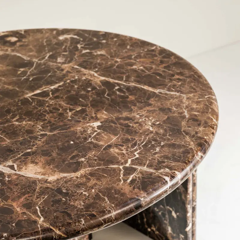 HRST Dark Emperador Marble Coffee Tables