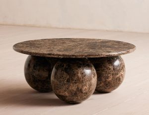 Dark Emperador Marble Coffee Table