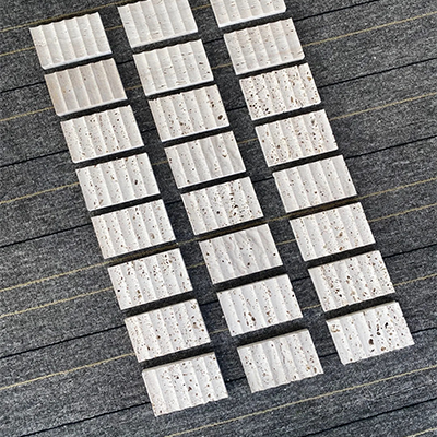 Decoration beige travertine soap dish​ 2