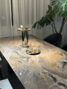 Grigio brown Marble dining table