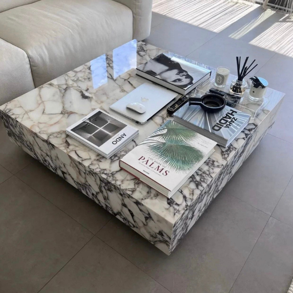 HRST STONE Calacatta Viola Coffee Table