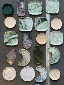 HRST STONE China Green Marble Tray
