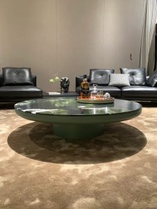 HRST STONE Dark Green Marble Coffee Table 2 HRST STONE Dark Green Marble Coffee Table 2