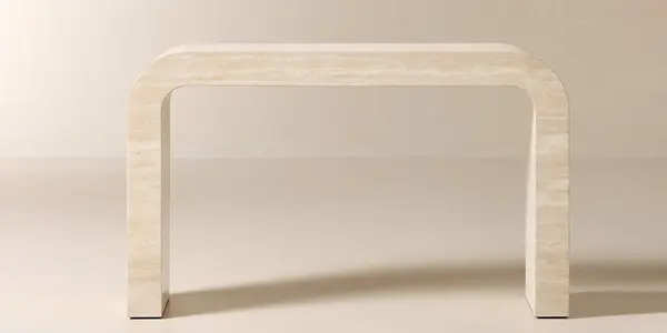 Travertine Console Tables