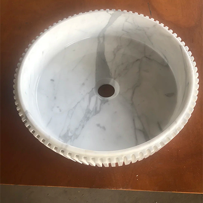 HRST round marble vessel sink HRST round marble vessel sink