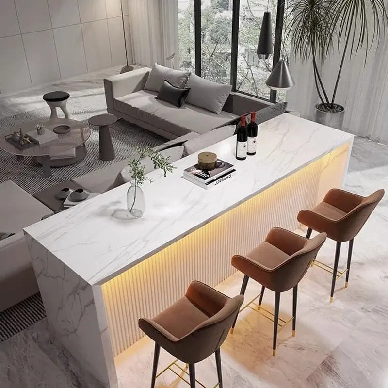 Marble Bar Tables Enhance Modern Dining & Hospitality Spaces