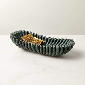 Ruffle Marble Scalloped Bowl