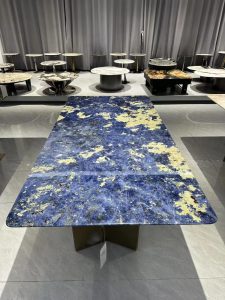 Sodalite Blue Quartzite Blue Stone Top Dining Table