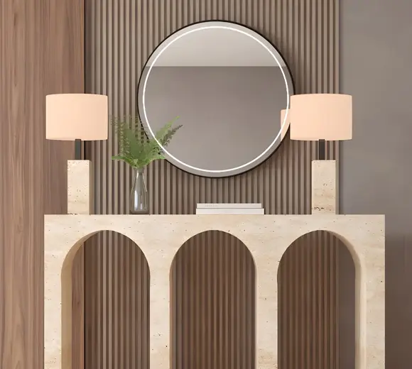 Travertine Console Tables