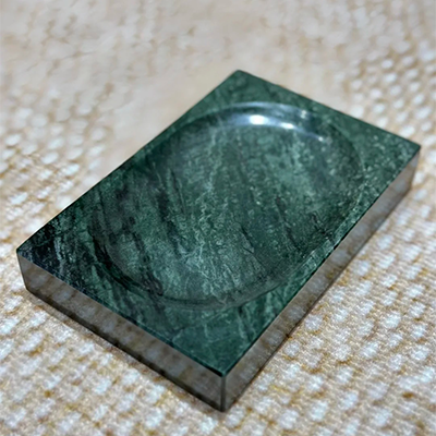 beautiful green marble soap dish