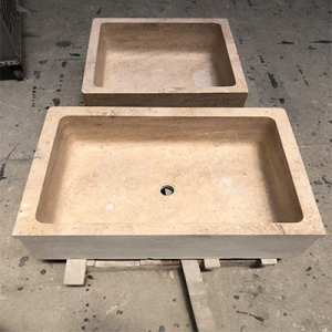 beige marble sink