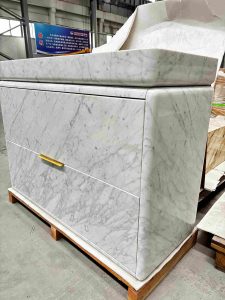 carrara marble bathroom vanity​