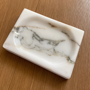 carrara marble soap dish