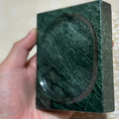 green marble soap dish 