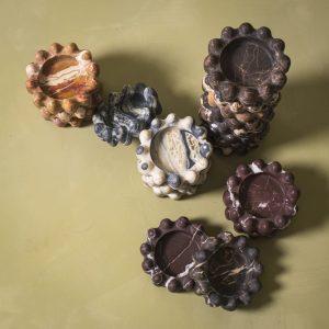 natural marble bobble tray