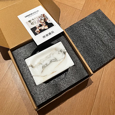 size carrara marble soap dish