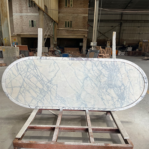 Stone Dining Table--Lilac Marble