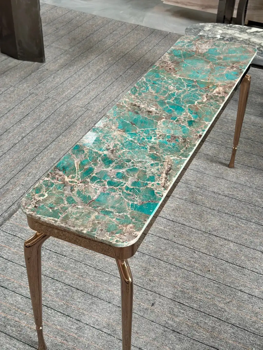 Green Marble Console Table