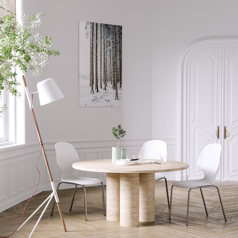 Anya Travertine Dining Table