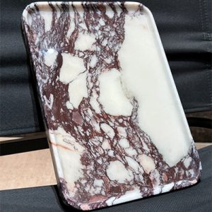 Calacatta violet rectangle marble tray