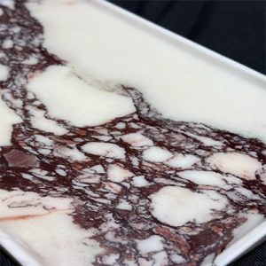 Calacatta violet rectangle marble tray