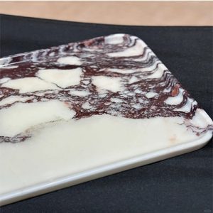 Calacatta violet rectangle marble tray