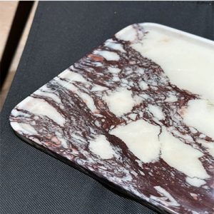 Calacatta violet rectangle marble tray