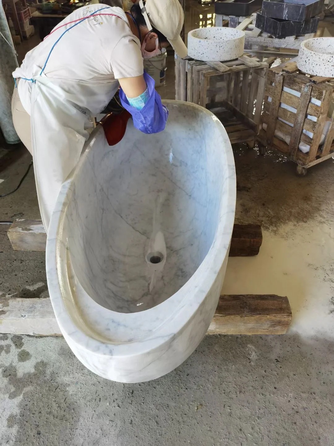 Carrara Marble Bathtub