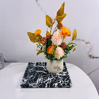 Custom size black tray use to bathroom