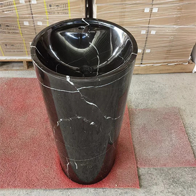 Cylinder marble pedestal sinks