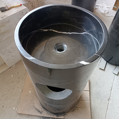 Cylinder marble pedestal sinks