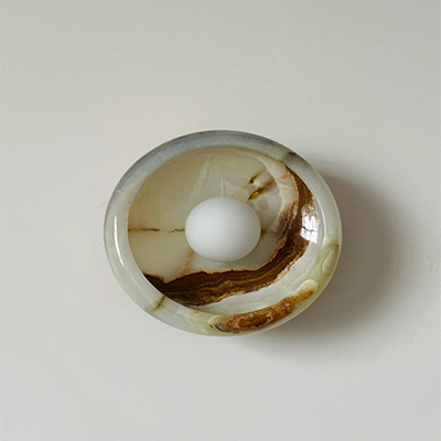 HRST green onyx wall sconce