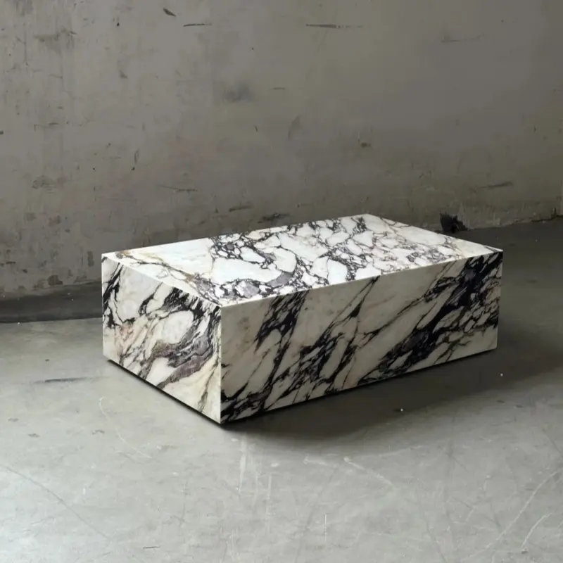 Italy Calacatta Marble Plinth Table