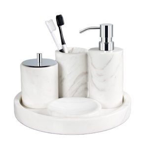 Marble Bathroom Accessories Set