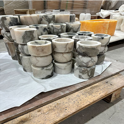 Marble Candle Holder Of Carrara