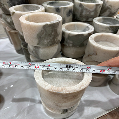 Marble Candle Holder Of Carrara