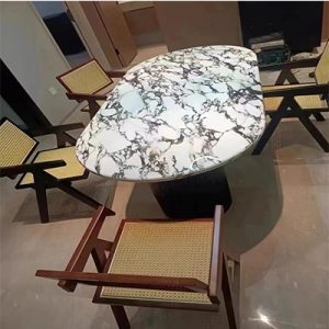 Marble dining table set for 6