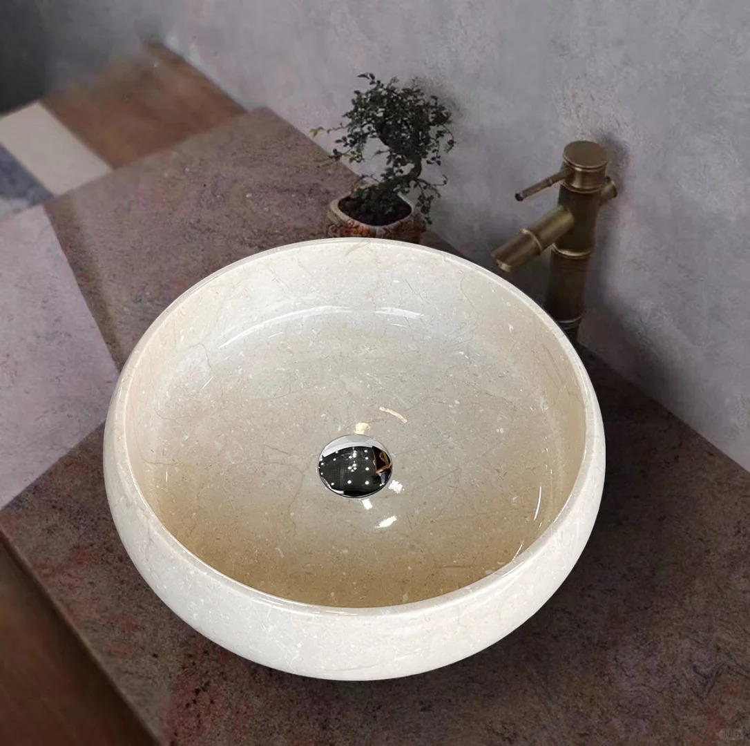 Modern Marble Vessel Sink Bathroom