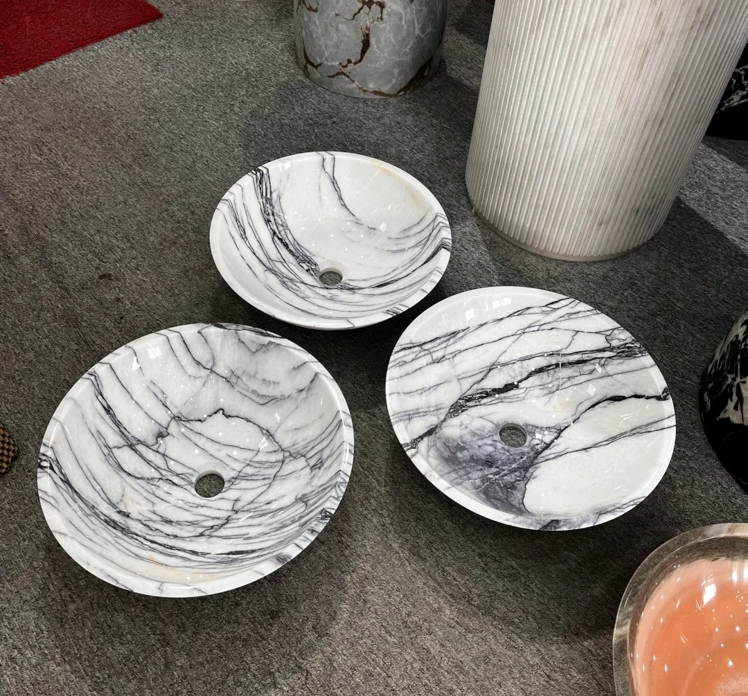 Modern Marble Vessel Sink Bathroom