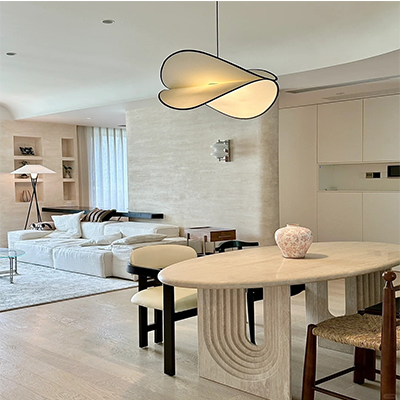 modern travertine dining table
