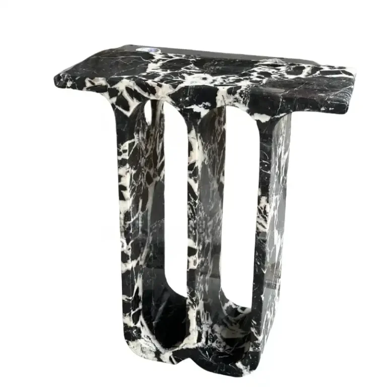 Arch Black Marble Console Table