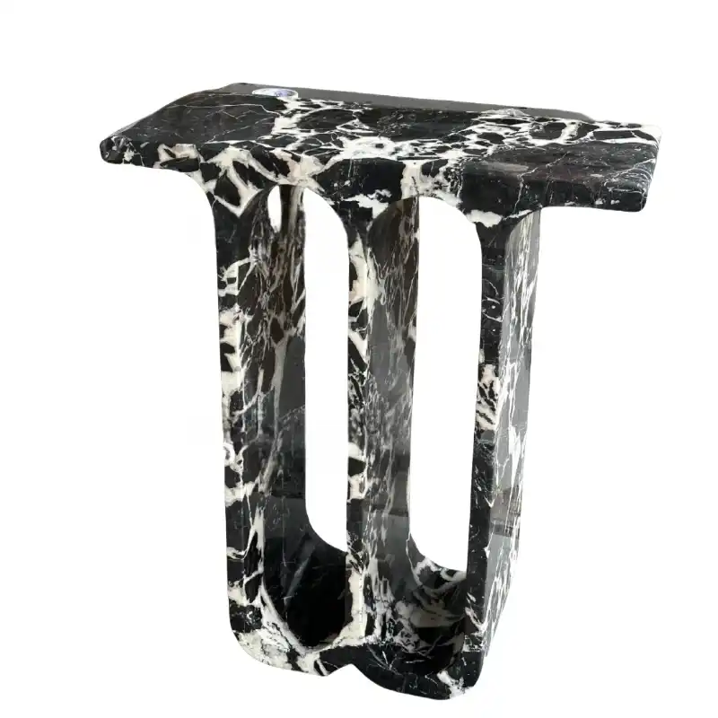 Arch Black Marble Console Table