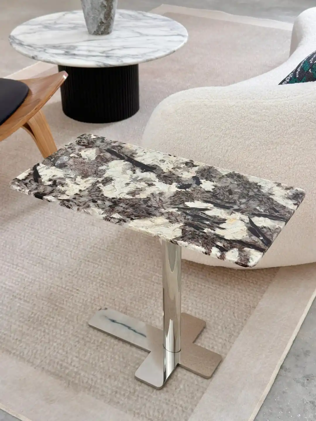 Custom Rectangle Marble Side Table