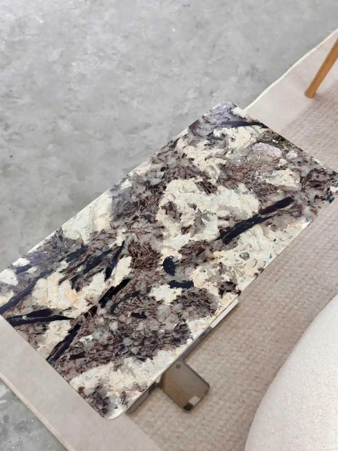 Custom Rectangle Marble Side Table