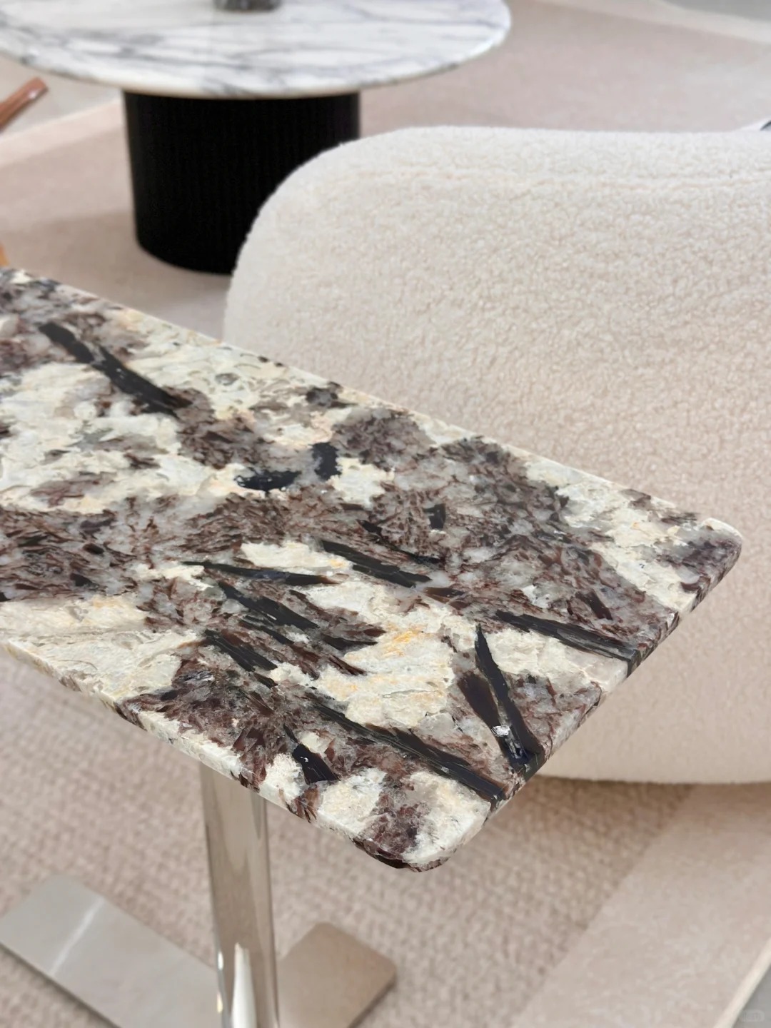 Custom Rectangle Marble Side Table