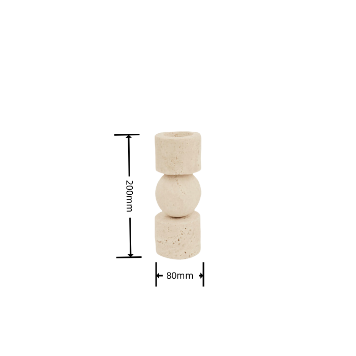 Table Candle Holder Of Travertine