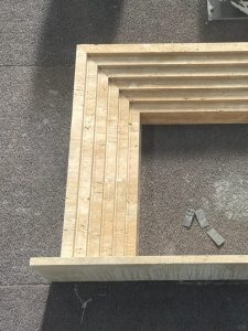 Custom Fluted Travertine Fireplace